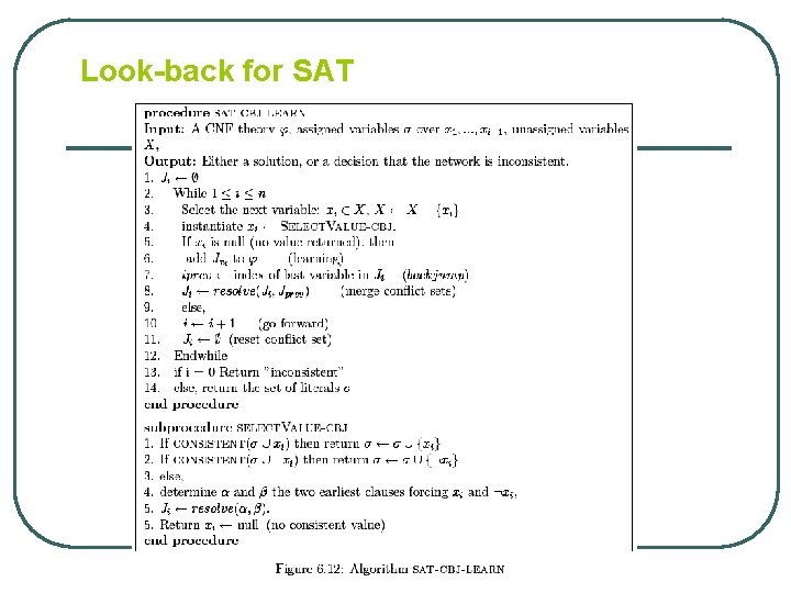 Look-back for SAT 