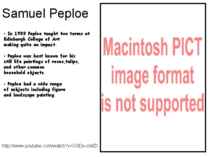 Samuel Peploe • In 1933 Peploe taught two terms at Edinburgh College of Art