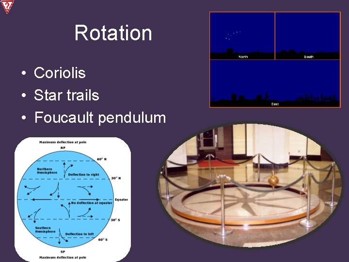 Rotation • Coriolis • Star trails • Foucault pendulum 