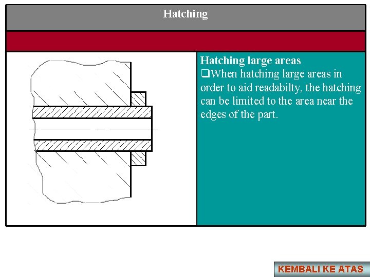 Hatching large areas q. When hatching large areas in order to aid readabilty, the