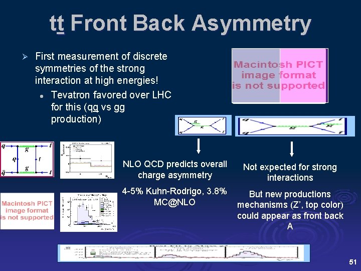 tt Front Back Asymmetry Ø First measurement of discrete symmetries of the strong interaction