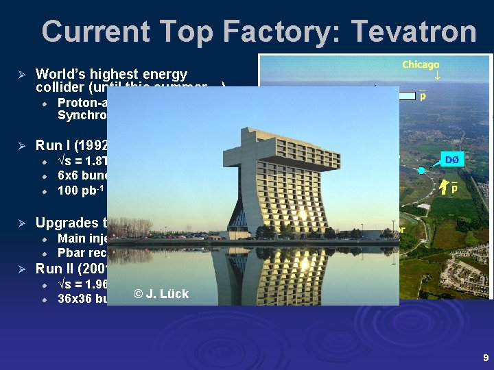 Current Top Factory: Tevatron Ø World’s highest energy collider (until this summer…) l Ø