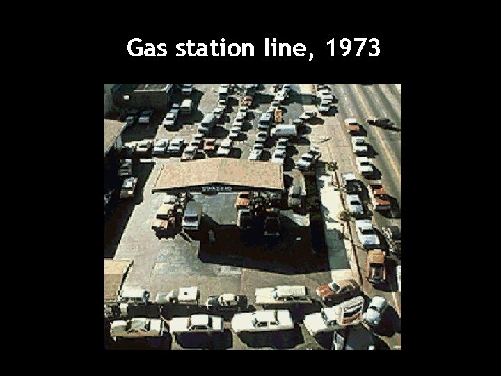 Gas station line, 1973 