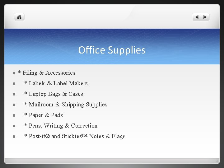 Office Supplies l * Filing & Accessories l * Labels & Label Makers l