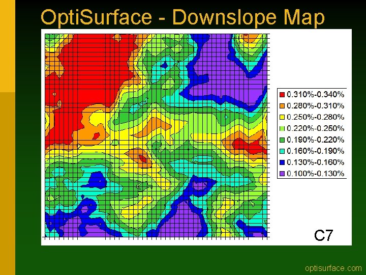 Opti. Surface - Downslope Map C 7 optisurface. com 