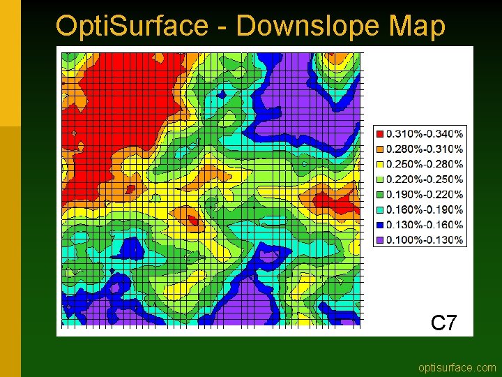 Opti. Surface - Downslope Map C 7 optisurface. com 