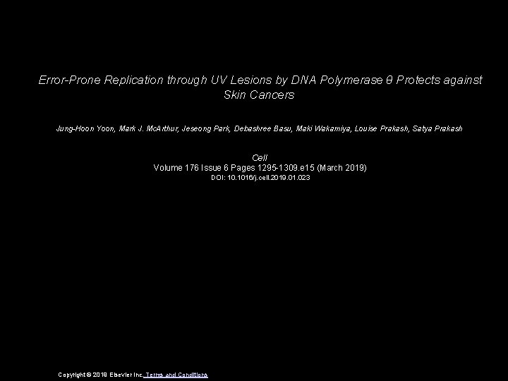errorprone replication through uv lesions by dna polymerase