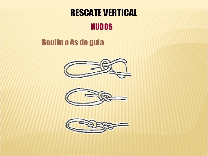 RESCATE VERTICAL NUDOS Boulin o As de guía 