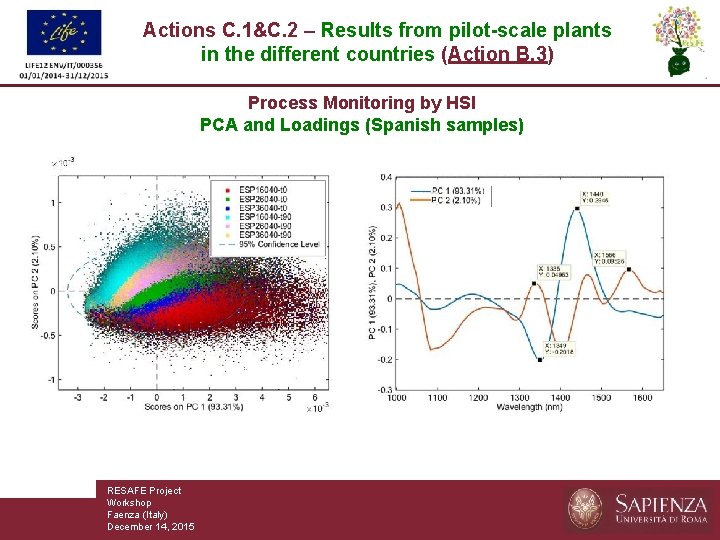 Actions C. 1&C. 2 – Results from pilot-scale plants in the different countries (Action