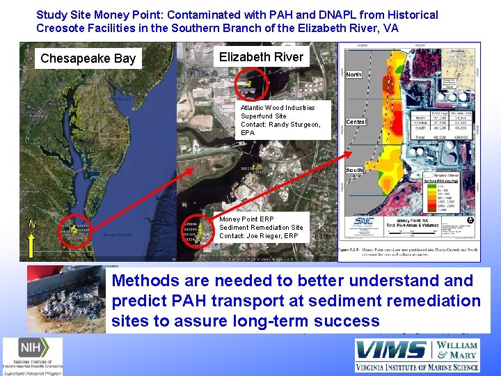 Study Site Money Point: Contaminated with PAH and DNAPL from Historical Creosote Facilities in