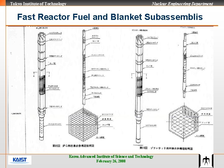 Tokyo Institute of Technology Nuclear Engineering Department Fast Reactor Fuel and Blanket Subassemblis Korea
