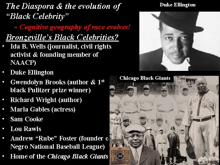 The Diaspora & the evolution of “Black Celebrity” - Cognitive geography of race evolves!