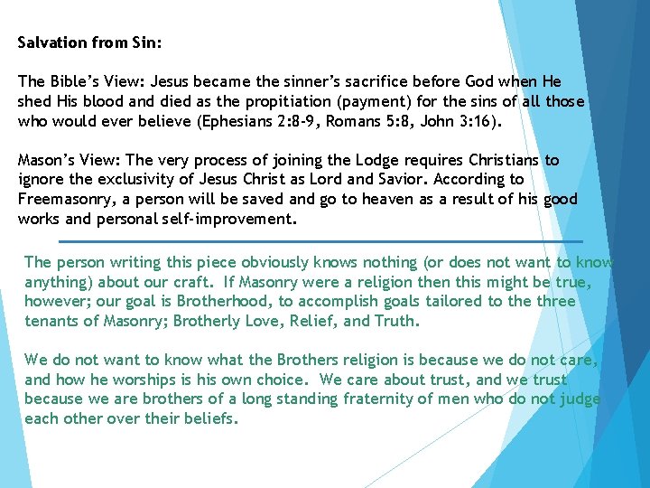 Salvation from Sin: The Bible’s View: Jesus became the sinner’s sacrifice before God when