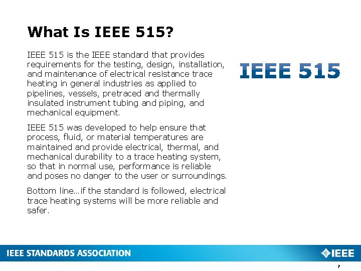 What Is IEEE 515? IEEE 515 is the IEEE standard that provides requirements for