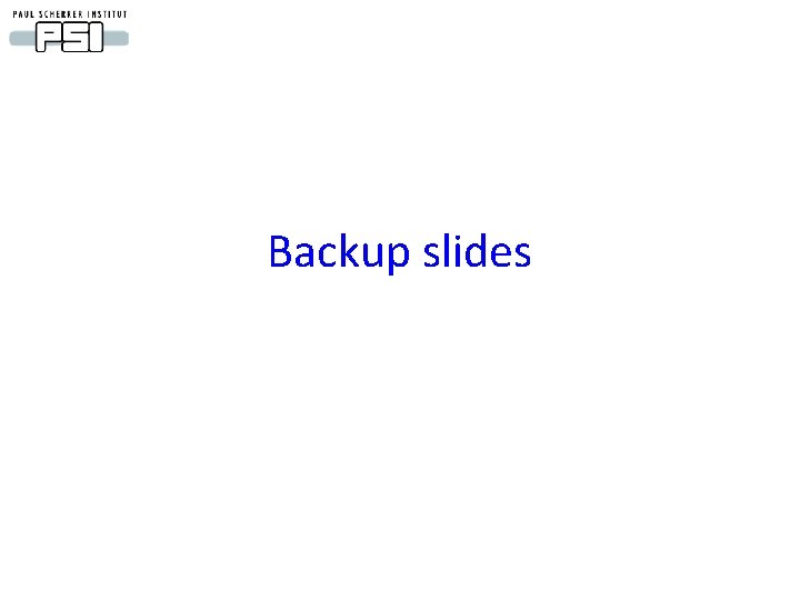 Backup slides 