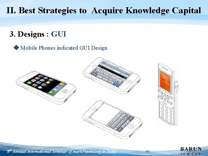 II. Best Strategies to Acquire Knowledge Capital 3. Designs : GUI ◆ Mobile Phones