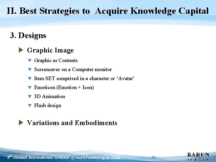 II. Best Strategies to Acquire Knowledge Capital 3. Designs ▶ Graphic Image ▼ Graphic