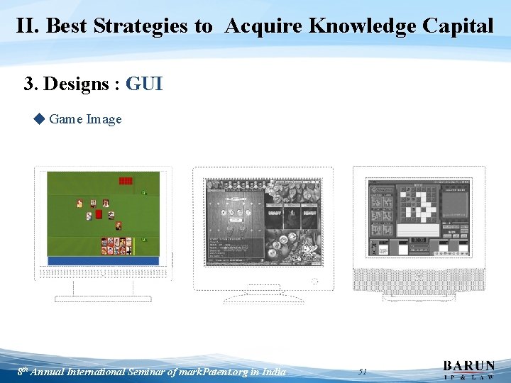 II. Best Strategies to Acquire Knowledge Capital 3. Designs : GUI ◆ Game Image