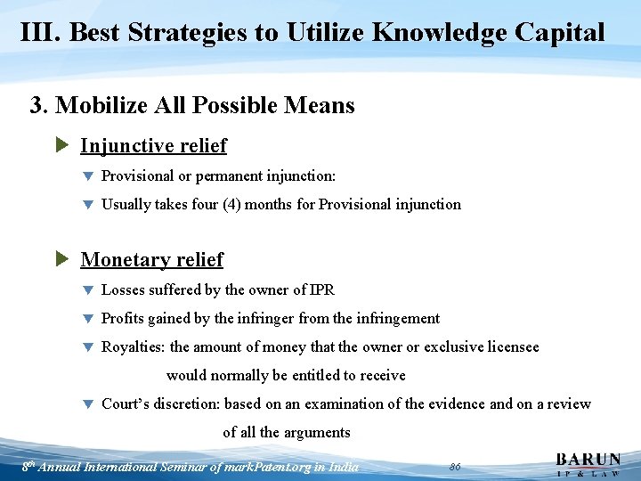 III. Best Strategies to Utilize Knowledge Capital 3. Mobilize All Possible Means ▶ Injunctive