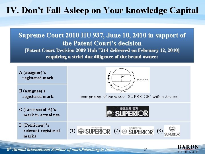 IV. Don’t Fall Asleep on Your knowledge Capital Supreme Court 2010 HU 937, June