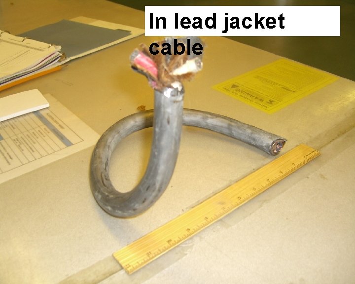 In lead jacket in lead jacket cable 