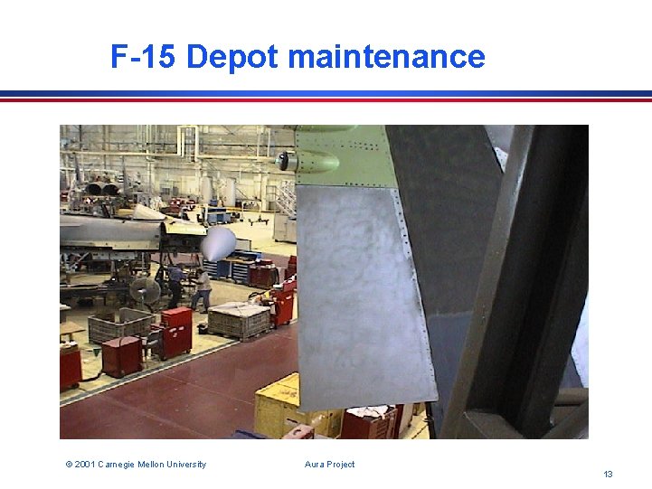 F-15 Depot maintenance © 2001 Carnegie Mellon University Aura Project 13 
