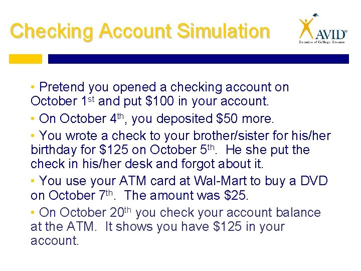 Choosing And Balancing A Checking Account Sim Answers Financial Planning Balancing a Checkbook Checking Account Simulation