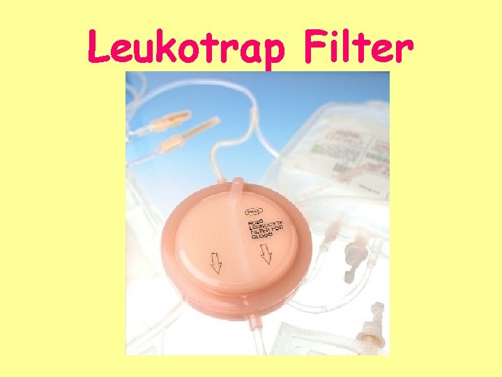 Leukotrap Filter 