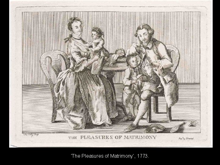 ‘The Pleasures of Matrimony’, 1773. 