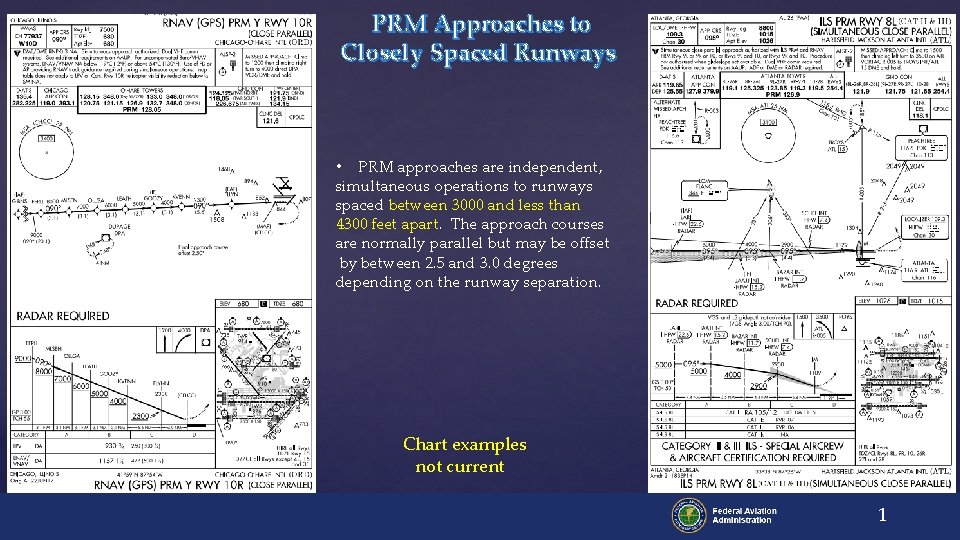 PRM Approaches to Closely Spaced Runways { • PRM approaches are independent, simultaneous operations