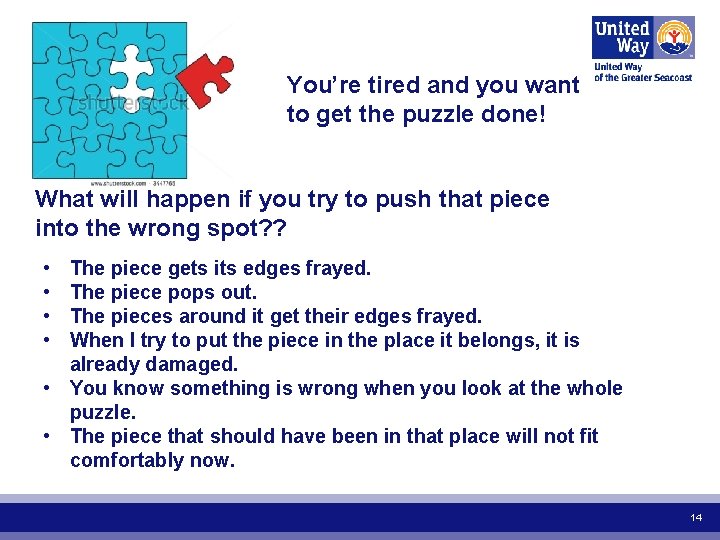 You’re tired and you want to get the puzzle done! What will happen if