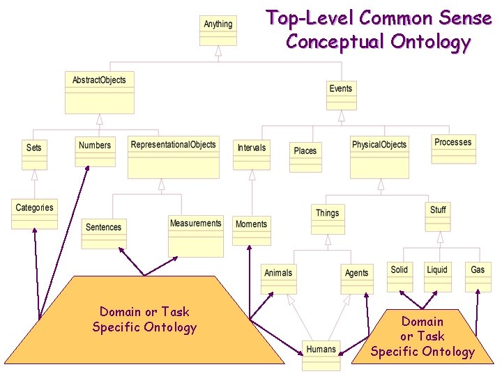 Top-Level Common Sense Conceptual Ontology Domain or Task Specific Ontology 