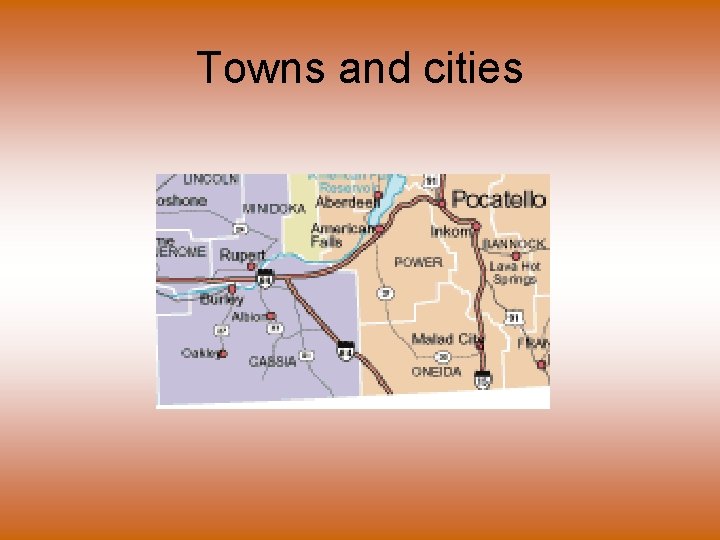 Towns and cities 