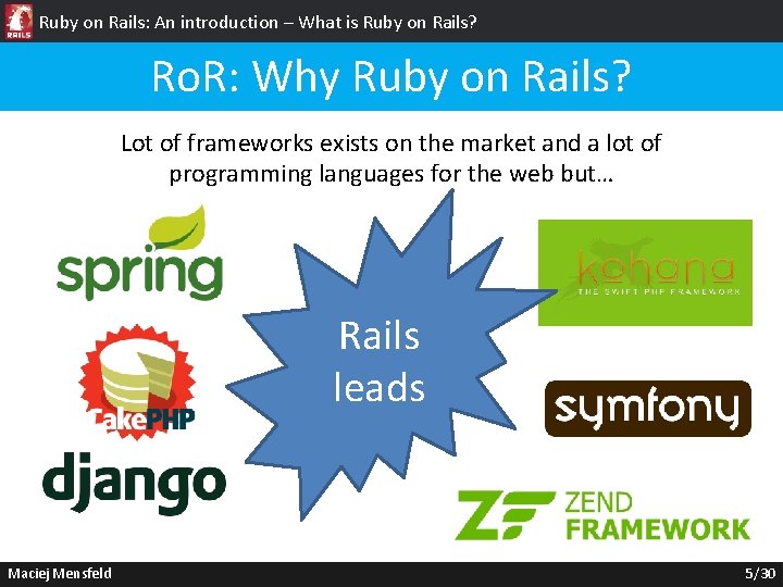 Ruby on Rails: An introduction – What is Ruby on Rails? Ro. R: Why