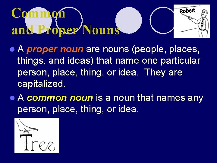 Common and Proper Nouns l. A proper noun are nouns (people, places, things, and