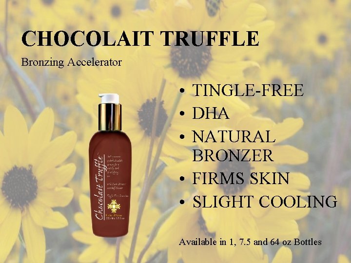 CHOCOLAIT TRUFFLE Bronzing Accelerator • TINGLE-FREE • DHA • NATURAL BRONZER • FIRMS SKIN