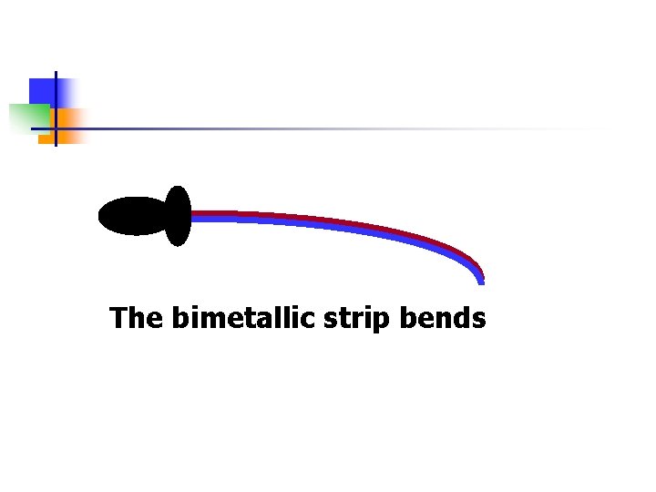 The bimetallic strip bends 