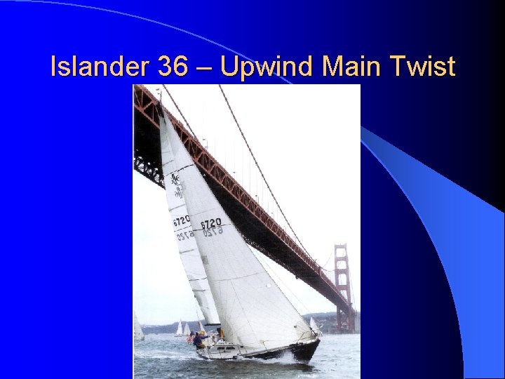 Islander 36 – Upwind Main Twist 