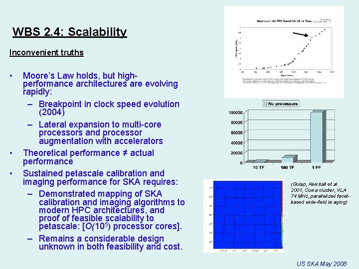 WBS 2. 4: Scalability Inconvenient truths • • • Moore’s Law holds, but highperformance