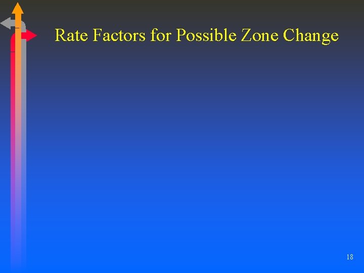 Rate Factors for Possible Zone Change 18 