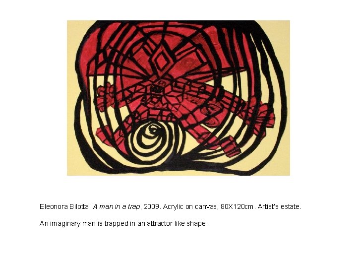 Eleonora Bilotta, A man in a trap, 2009. Acrylic on canvas, 80 X 120
