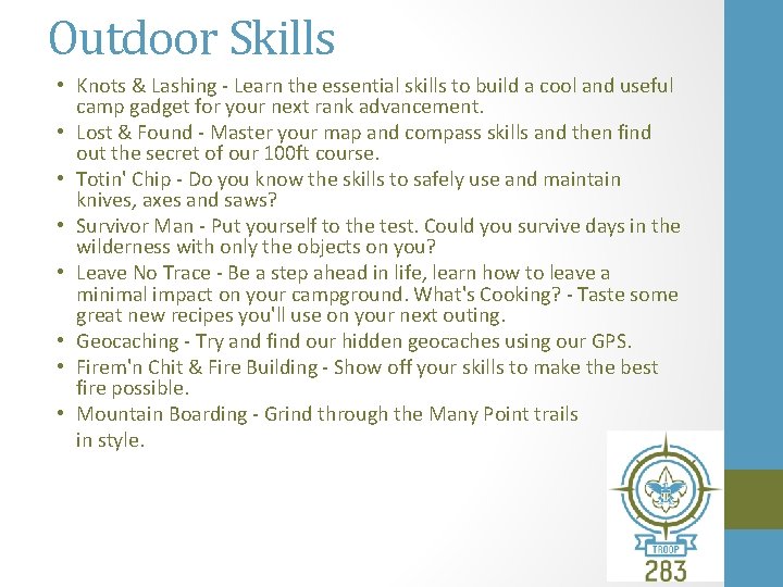 Outdoor Skills • Knots & Lashing - Learn the essential skills to build a
