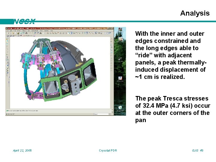 Analysis NCSX With the inner and outer edges constrained and the long edges able