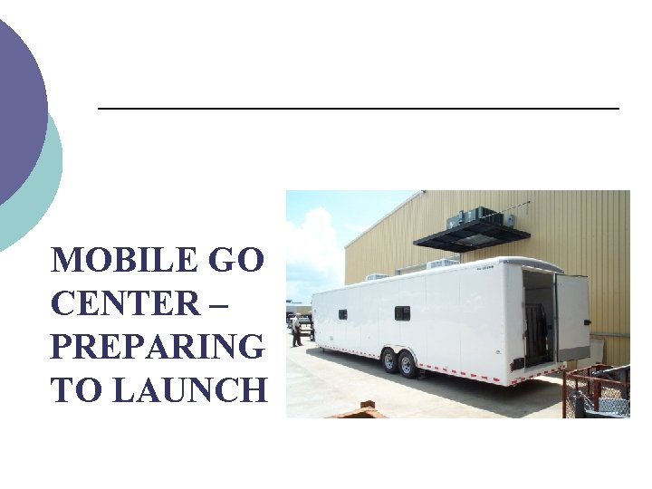 MOBILE GO CENTER – PREPARING TO LAUNCH 