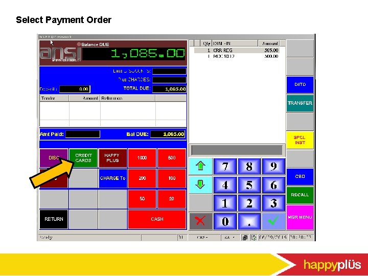 Select Payment Order 