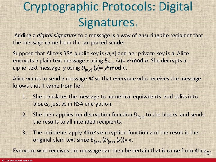 Cryptographic Protocols: Digital Signatures 1 Adding a digital signature to a message is a Cryptographic Protocols: Digital Signatures 1 Adding a digital signature to a message is a