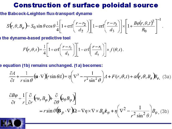 Construction of surface poloidal source the Babcock-Leighton flux-transport dynamo n the dynamo-based predictive tool