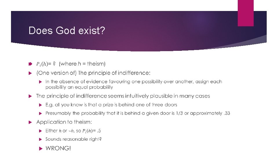 Does God exist? 