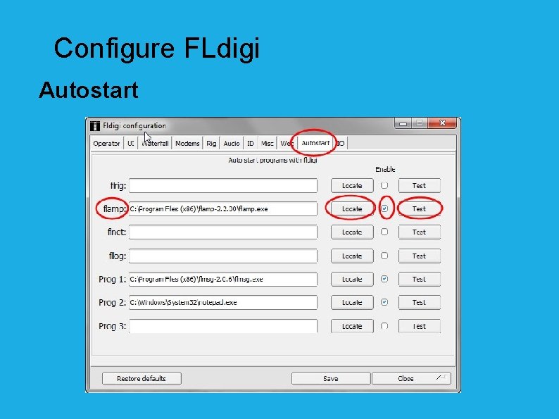 Configure FLdigi Autostart 