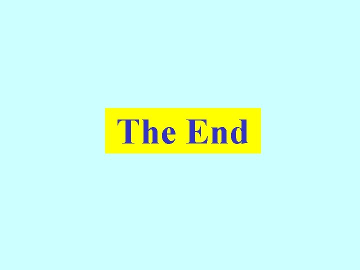 The End 